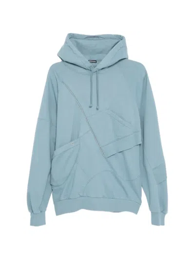 Undercover Panelled Hoodie In Blue