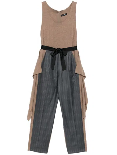 Undercover Panelled Jumpsuit In Grey