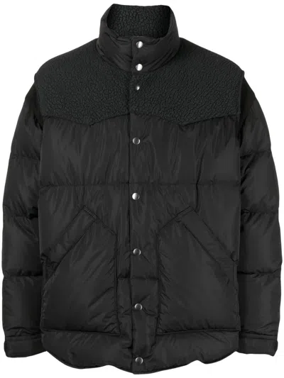 Undercover Panelled Puffer Jacket In Black