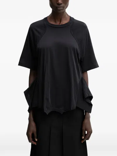 Undercover Panelled Raw-edge T-shirt In Multi
