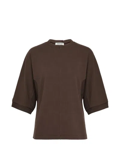 Undercover Panelled Short-sleeve T-shirt In Brown