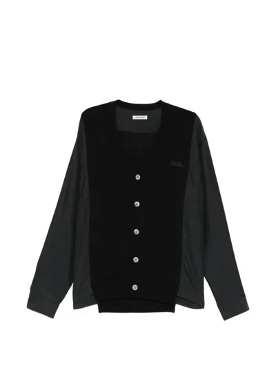 Undercover Panelled V-neck Blouse In Black