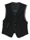 Undercover Panelled Waistcoat In Black