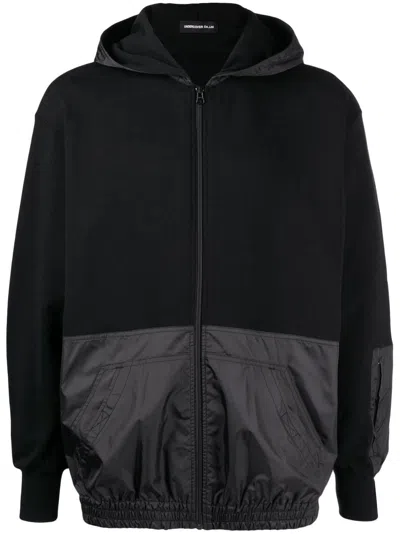 Undercover Panelled Zip-up Hoodie In Black