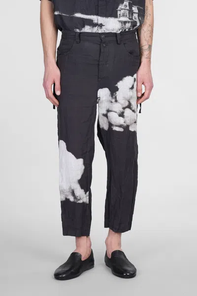 UNDERCOVER PANTS IN BLACK LINEN