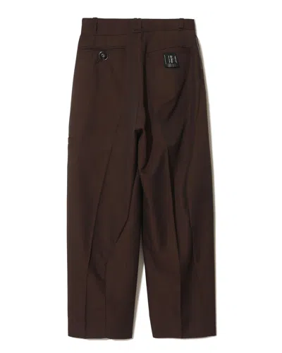 Undercover Pants With Welt Pockets In Burgundy
