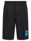 Undercover Bermuda Shorts With Back Pockets And Graphic Print