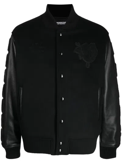 Undercover Patch-detail Buttoned Bomber Jacket In Black