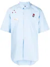 Undercover Patch-detail Cotton Shirt In Blue