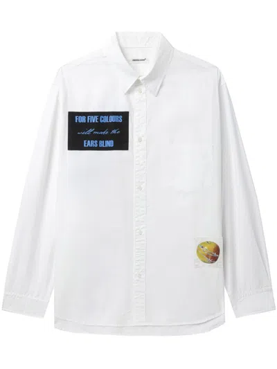 Undercover Patch-detail Shirt In White