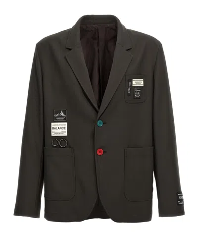 Undercover Patch-detail Single-breasted Blazer In Black