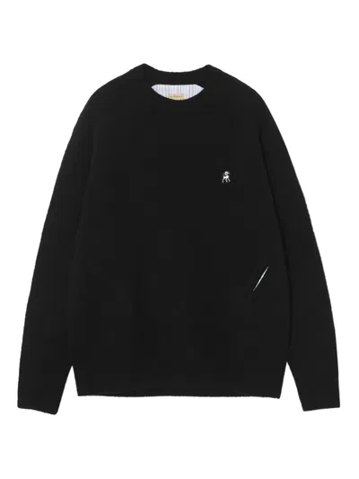 Undercover Patch-detail Wool Sweater In Black