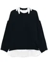 Undercover Patchwork Design Sweatshirt In Blue