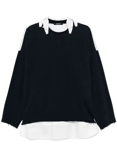 Undercover Patchwork Design Sweatshirt In Blue