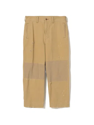 Undercover Patchwork Distressed Trousers In Neutral