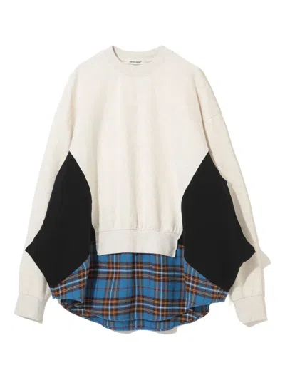 Undercover Patchwork Panelled Sweatshirt In White