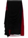 Undercover Patchwork Skirt In Black