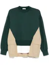 Undercover Patchwork Sweater In Green