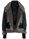 Undercover Patchwork Zip-up Bomber Jacket In Blue