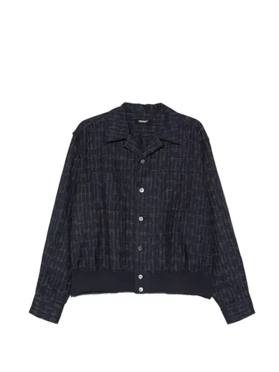 Undercover Patterned Overshirt In Blue
