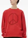 Undercover Peace-sign Motif Sweatshirt In Red