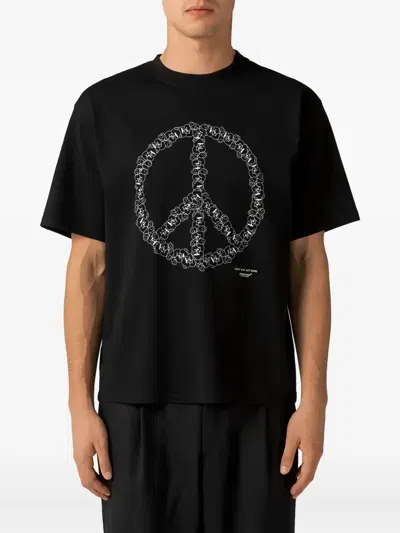 Undercover Peace-sign Motif T-shirt In Black