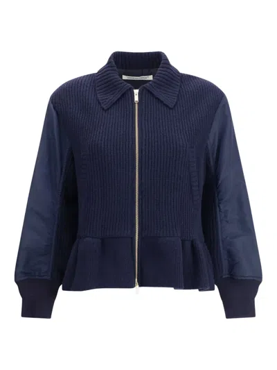 UNDERCOVER PEPLUM BOMBER JACKET
