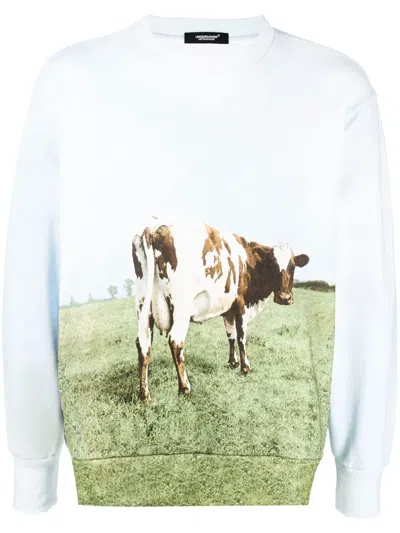 Undercover Photograph-print Cotton Sweatshirt In Blue