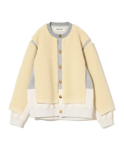 Undercover Pile Cotton Jacket In Nude