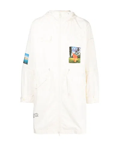 Undercover Pink Floyd Photograph-print Parka In White