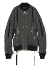Undercover Pinstripe Bomber Jacket In Gray