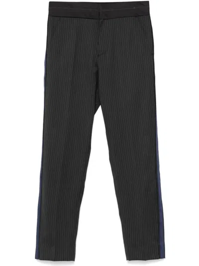 Undercover Pinstripe Tapered Trousers In Grey