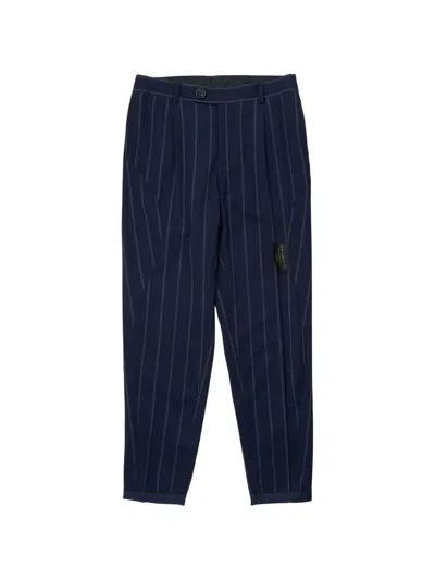 Undercover Pinstripe-pattern Tapered Trousers In Blue