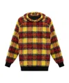 Undercover Plaid-check Print Hoodie In Brown