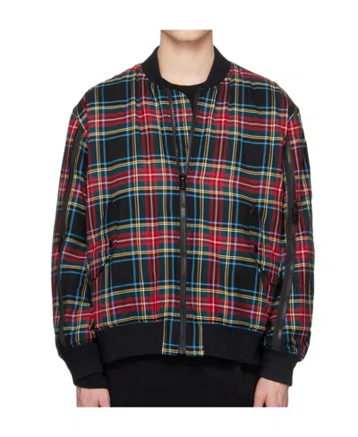 Undercover Plaid Double-sided Casual Jacket In Black