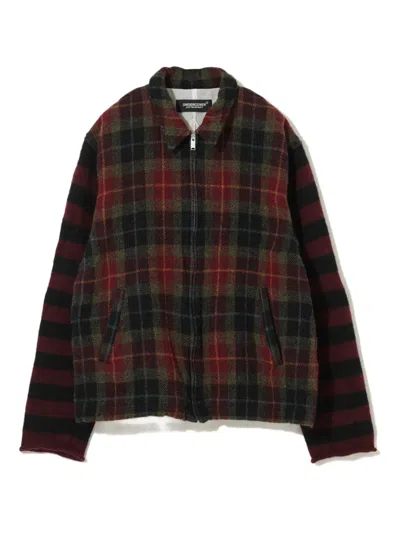 UNDERCOVER PLAID-PATTERN ZIP-UP JACKET