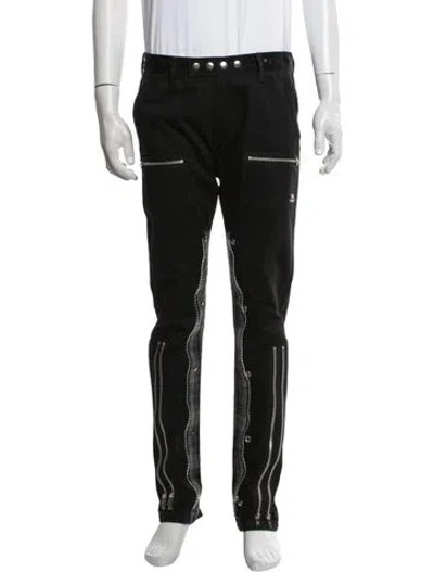 Pre-owned Undercover Plaid Print Pants In Black
