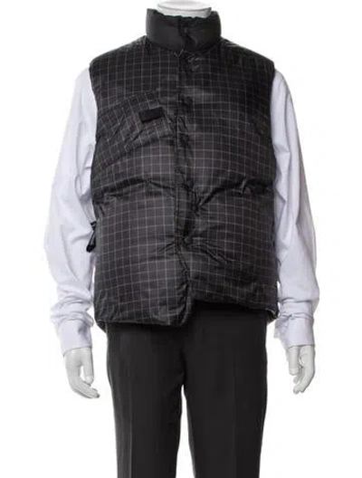 Pre-owned Undercover Plaid Print Vest In Black