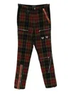 Undercover Plaid Trousers In Black