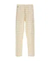 Undercover All-over Checkered Pants With Elastic Waistband In Nude