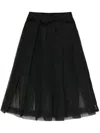 Undercover Pleated A-line Skirt In Black