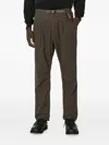 Undercover Pleated Belted Trousers In Brown