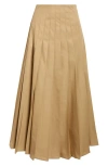 Undercover Pleated Maxi Skirt In Beige