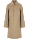 Undercover Pleated Trench Coat In Neutrals