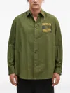 Undercover Pocket Button Shirt In Green