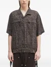 Undercover Pocket Speckled Cotton Shirt In Brown