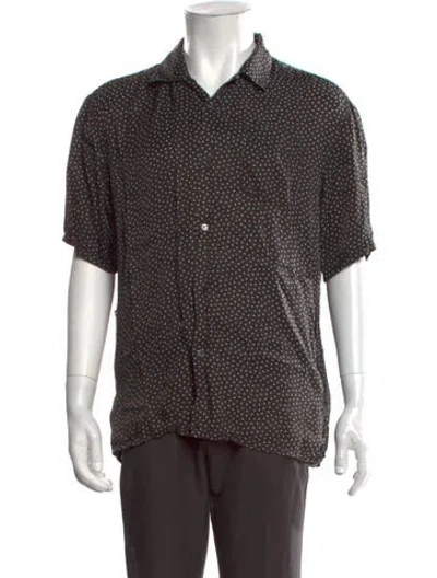 Pre-owned Undercover Polka Dot Print Short Sleeve Shirt In Brown
