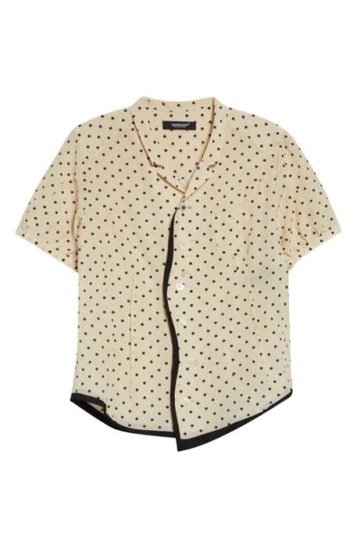 Undercover Polka Dot Silk Camp Shirt In Neutral
