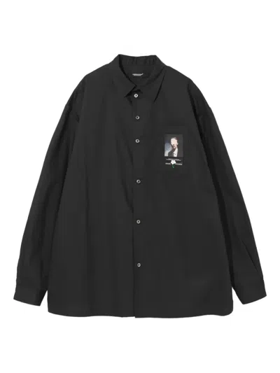Undercover Portrait-print Shirt In Black