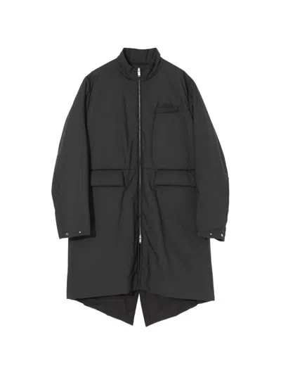 Undercover Portrait-print Belted Coat In Black